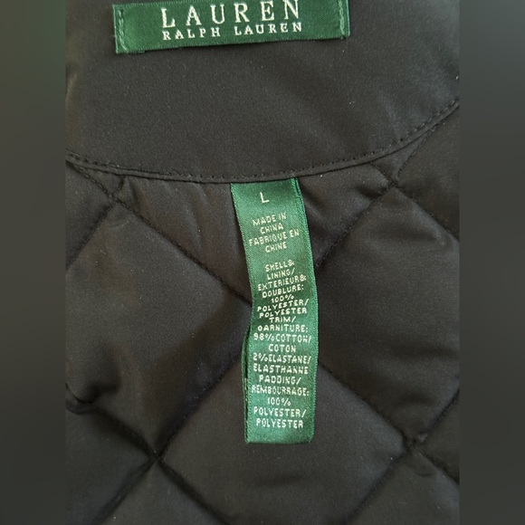 Ralph Lauren Quilted Black Barn Jacket in EUC - Picture 7 of 10